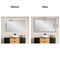 Amanti Art Mirror Makeover Bathroom Mirror Frame Border Kit - Fully Assembled Peel and Stick Frame - Mirror NOT Included - Brushed Black or Nickel Trim